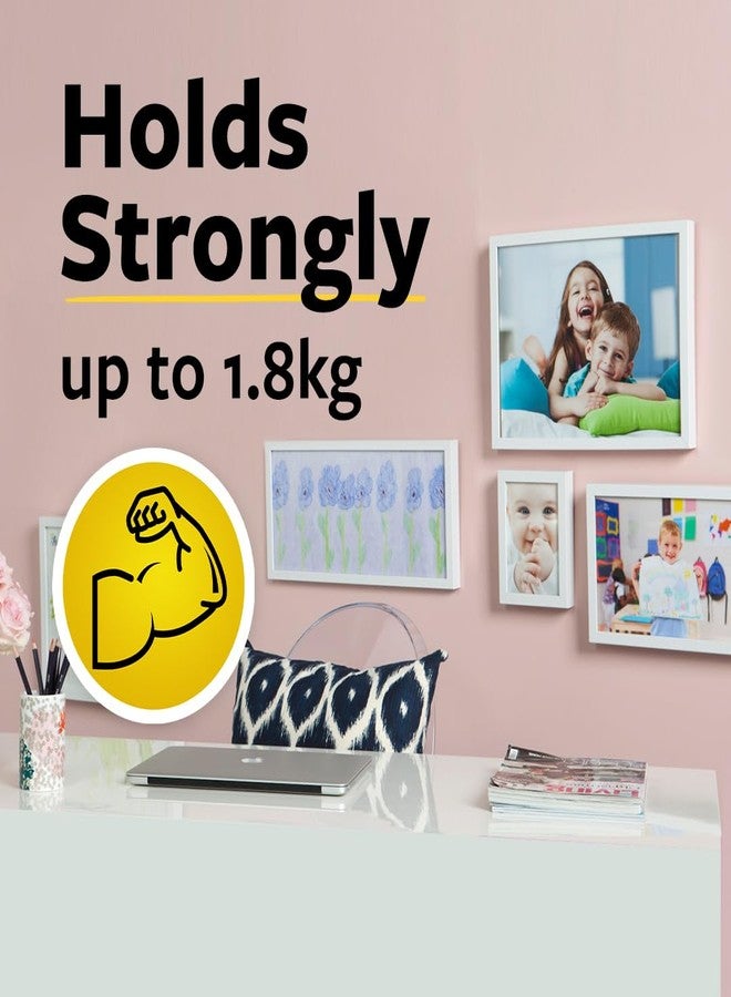 Command 3M Command 17202ANZ Small Picture Hanging Strips - Pack of 5, Damage-Free Wall Hanging, Holds Up to 1.8kg, Ideal for Photos, Frames & Décor - Image 3